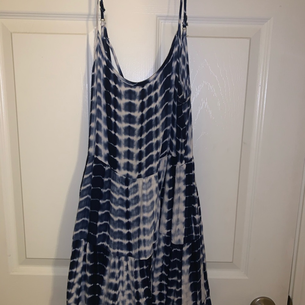 Tie dye backless strappy dress